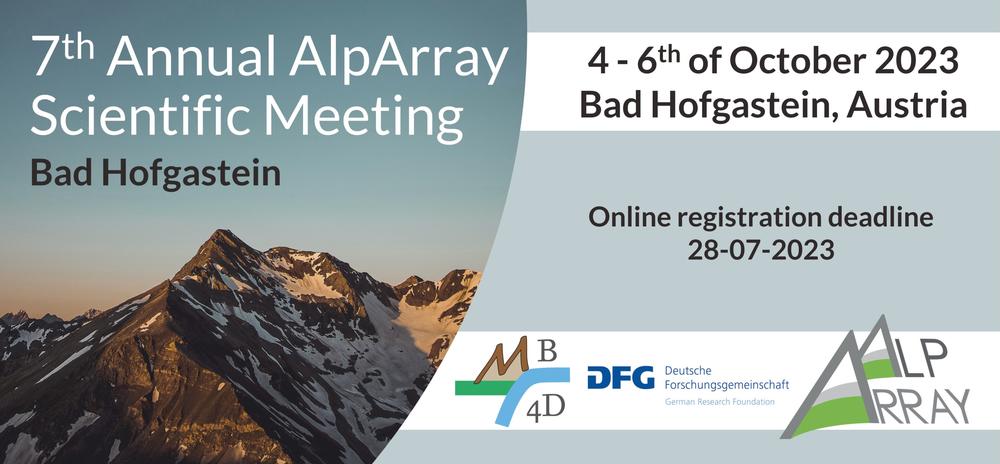 7th Annual AlpArray Scientific Meeting, Bad Hofgastein