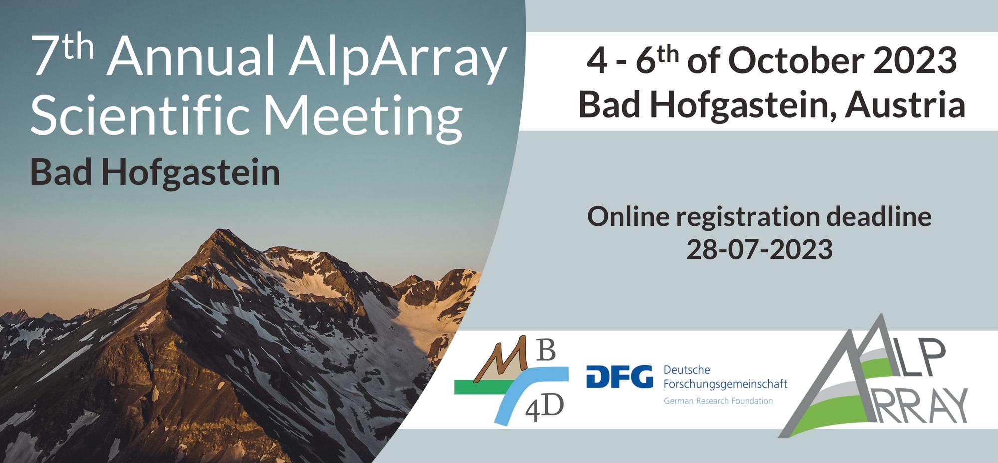 7th Annual AlpArray Scientific Meeting, Bad Hofgastein